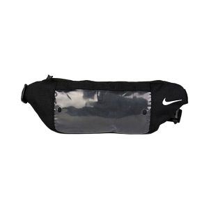 Nike 純色logo休閒運動腰包胸包黑色