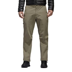 adidas 防風防水保暖戶外運動休閒長褲BP9705 軍綠