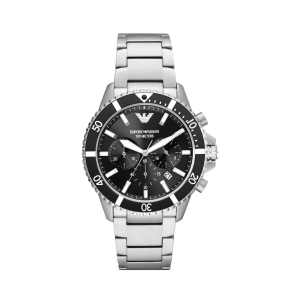 【宋威龍同款】Armani/阿瑪尼42mm 綠水鬼深海墨綠潛水石英男士手錶黑色AR11360