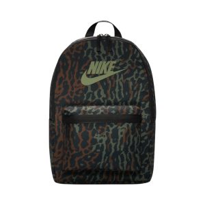 Nike 秋季新款收納舒適寬敞可調式肩帶雙肩包黑色/油綠FB2839-010